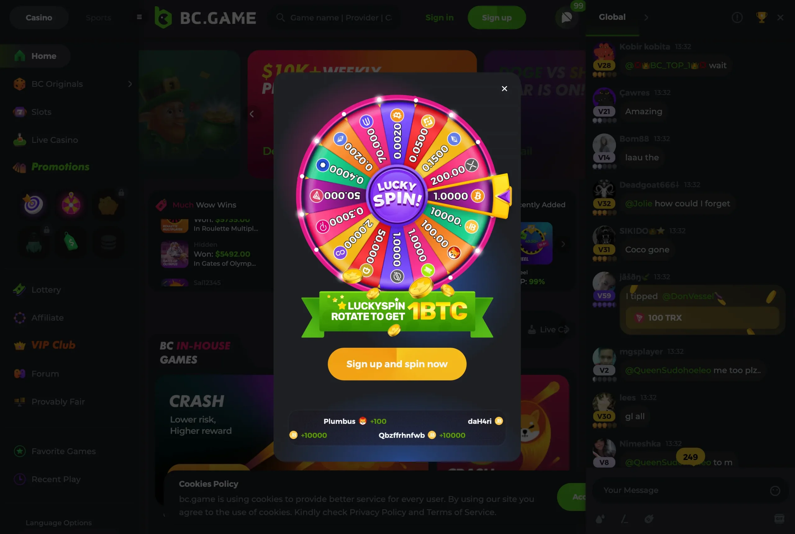 BC.Game screenshot