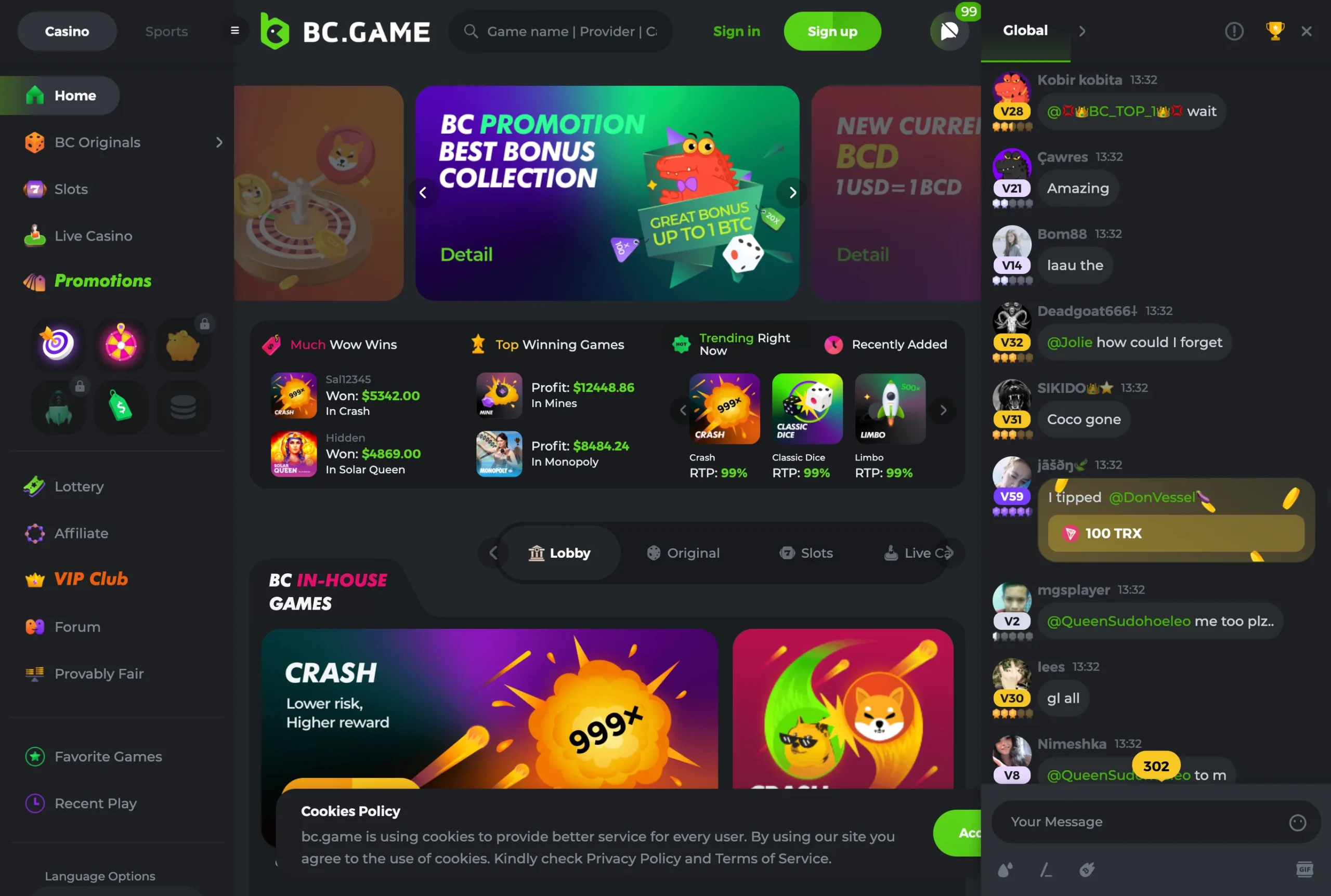 BC.Game screenshot