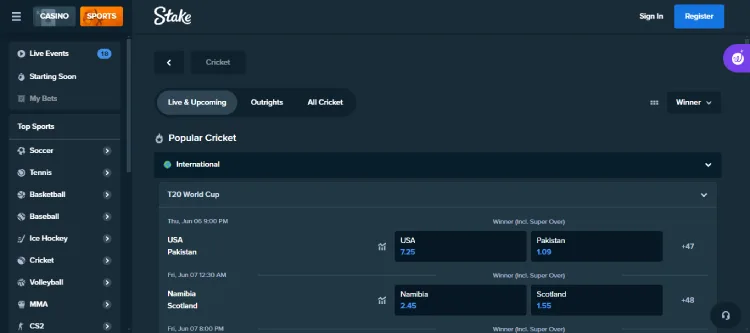 Stake screenshot