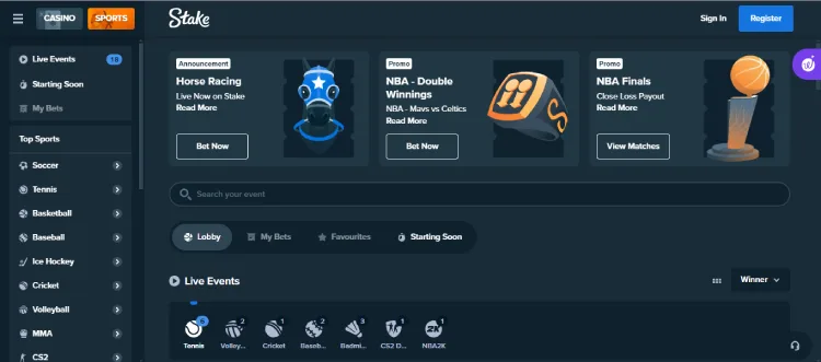 Stake screenshot