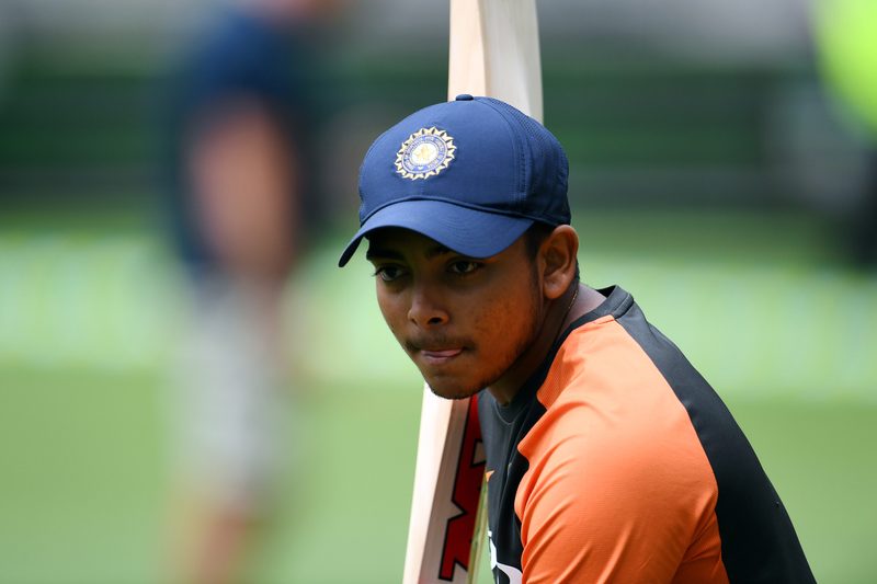 Prithvi Shaw back in training after Australia injury